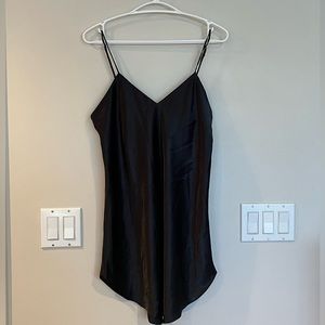 Satin lingerie slip dress